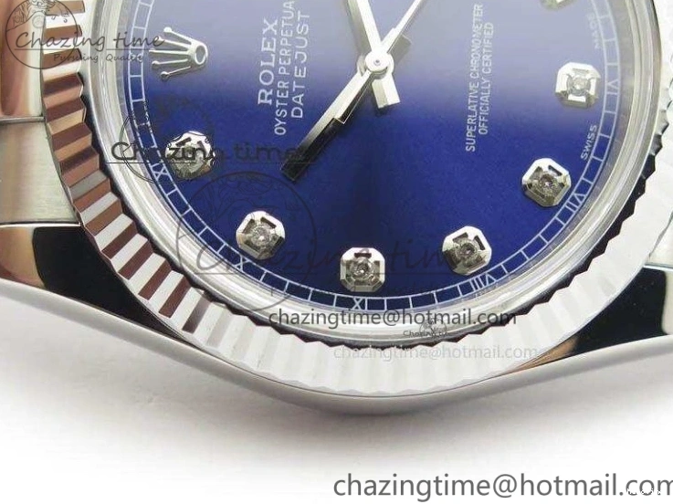 MiroTime 0520 FlexibleFit DateJust 41mm 126334 Noob 1:1 Best Edition Fluted Bezel Blue Diam Dial On SS Oyster Bracelet A 3583